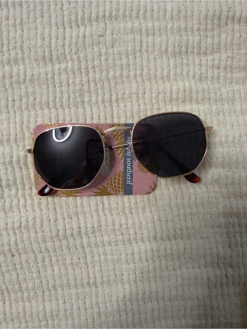 Simply Southern Gold Frame Black Lens Sunglasses nwt summer vibes summer sun